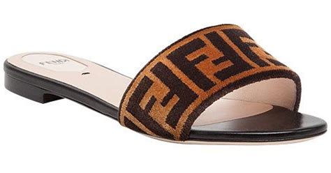 fendi flat sandals womens|fendi open toe flat sandals.